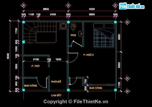 Bản vẽ,1 trệt 2 lầu,Bản vẽ autocad